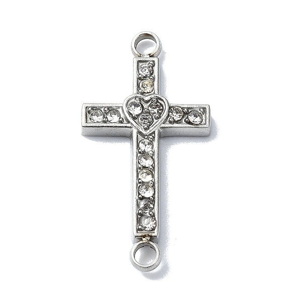 PandaHall 304 Stainless Steel Crystal Rhinestone Connector Charms, Heart Cross Links, Stainless Steel Color, 20x10x2mm, Hole: 1.6mm..., Clear
PandaHall 304 Stainless Steel Crystal Rhinestone Connector Charms, Heart Cross Links, Stainless Steel Color, 20x10x2mm, Hole: 1.6mm..., Clear