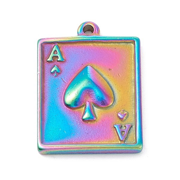 PandaHall Ion Plating(IP) 304 Stainless Steel Pendants, The Ace of Spades, Rainbow Color, 22x16x3mm, Hole: 1.4mm 304 Stainless Steel Playing...
PandaHall Ion Plating(IP) 304 Stainless Steel Pendants, The Ace of Spades, Rainbow Color, 22x16x3mm, Hole: 1.4mm 304 Stainless Steel Playing...