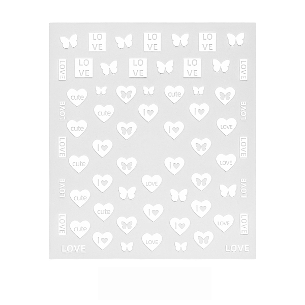 PandaHall 3D Self-Adhesive Nail Sticker Decals, Self Adhesive, Nails Tips DIY Toenails Nail Tattoos, White, Heart Pattern, 90x77mm Paper...
PandaHall 3D Self-Adhesive Nail Sticker Decals, Self Adhesive, Nails Tips DIY Toenails Nail Tattoos, White, Heart Pattern, 90x77mm Paper...