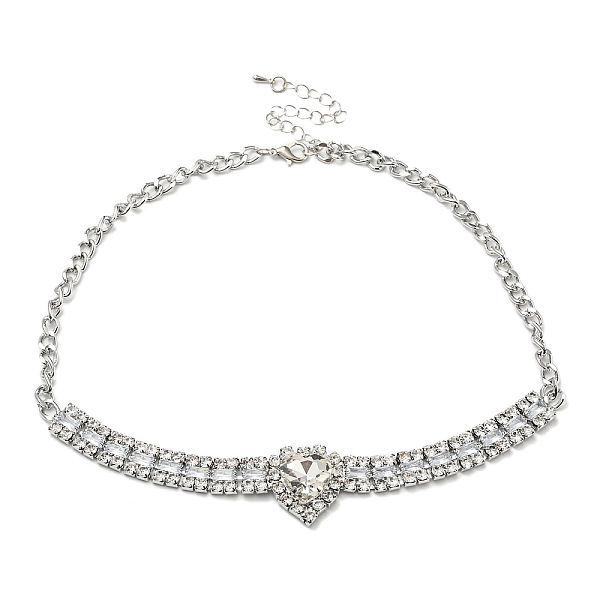 PandaHall Heart Crystal Rhinestone Bib Necklaces, Fashion Alloy Bib Necklaces, Platinum, 16.14 inch(41cm) Rhinestone Heart
PandaHall Heart Crystal Rhinestone Bib Necklaces, Fashion Alloy Bib Necklaces, Platinum, 16.14 inch(41cm) Rhinestone Heart
