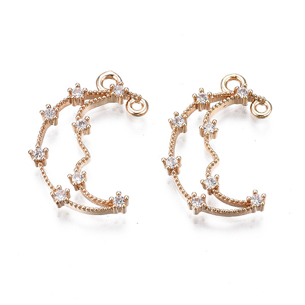 PandaHall Brass Micro Pave Clear Cubic Zirconia Links Connectors, Long-Lasting Plated, Cadmium Free & Lead Free, Moon, Light Gold...
PandaHall Brass Micro Pave Clear Cubic Zirconia Links Connectors, Long-Lasting Plated, Cadmium Free & Lead Free, Moon, Light Gold...