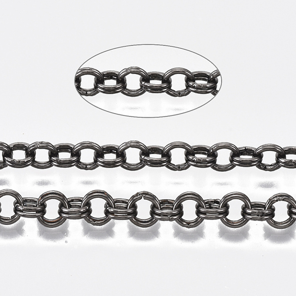 PandaHall Iron Rolo Chains, Double Link Chains, Unwelded, with Spool, Gunmetal, Link: 5x0.8mm, about 82.02 Feet(25m)/roll Iron
PandaHall Iron Rolo Chains, Double Link Chains, Unwelded, with Spool, Gunmetal, Link: 5x0.8mm, about 82.02 Feet(25m)/roll Iron