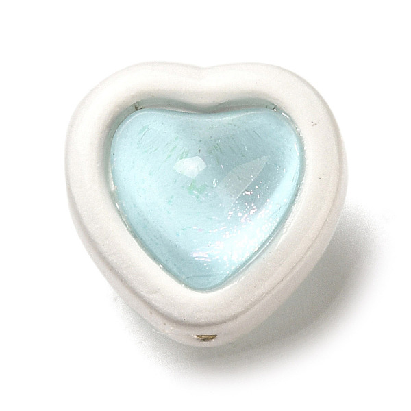 PandaHall Alloy & Transparent Glass Beads, Matte Silver Color, Two-sided Heart Shape Beads, Light Cyan, 11x11.5x10.5mm, Hole: 1mm...
PandaHall Alloy & Transparent Glass Beads, Matte Silver Color, Two-sided Heart Shape Beads, Light Cyan, 11x11.5x10.5mm, Hole: 1mm...