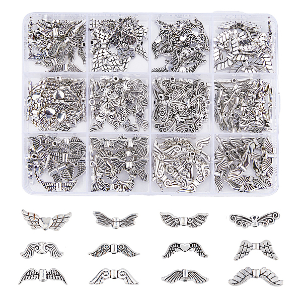 PandaHall DICOSMETIC 180Pcs 12 Styles Tibetan Style Alloy Beads, Wing, Antique Silver, 7~23x6.5~23x2~3mm, Hole: 1~1.5mm, about 15pcs/style...
PandaHall DICOSMETIC 180Pcs 12 Styles Tibetan Style Alloy Beads, Wing, Antique Silver, 7~23x6.5~23x2~3mm, Hole: 1~1.5mm, about 15pcs/style...