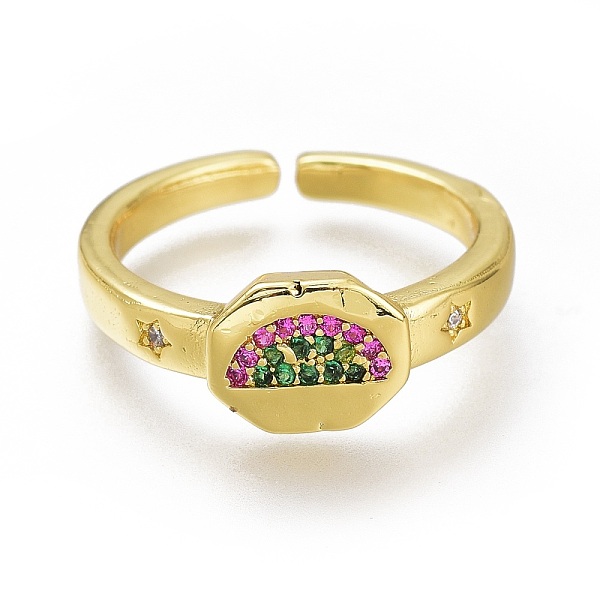 PandaHall Brass Micro Pave Cubic Zirconia Cuff Rings, Open Rings, Long-Lasting Plated, Octagon, Colorful, US Size 6(16.5mm) Brass+Cubic...
PandaHall Brass Micro Pave Cubic Zirconia Cuff Rings, Open Rings, Long-Lasting Plated, Octagon, Colorful, US Size 6(16.5mm) Brass+Cubic...