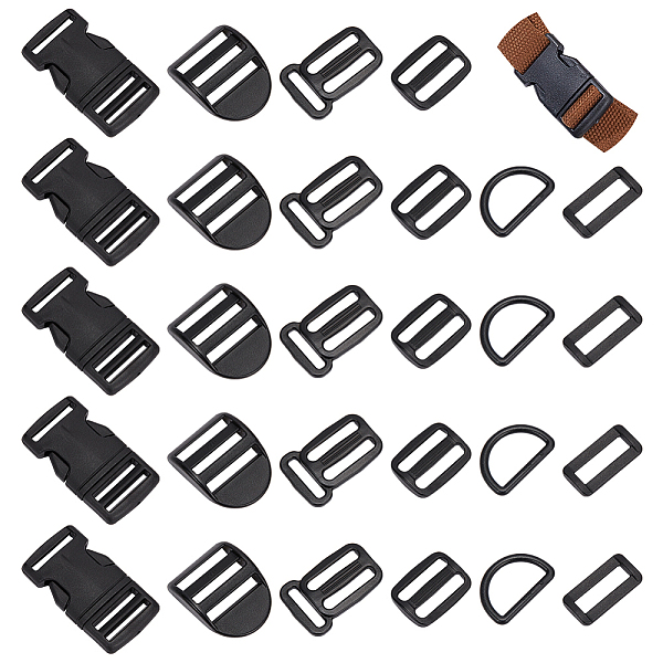 PandaHall WADORN 60Pcs 6 Style Plastic Adjustable Buckle Set, Ladder Lock Slider & Side Release Buckles & Tri-Glide Adjuster Buckles, Black...
PandaHall WADORN 60Pcs 6 Style Plastic Adjustable Buckle Set, Ladder Lock Slider & Side Release Buckles & Tri-Glide Adjuster Buckles, Black...