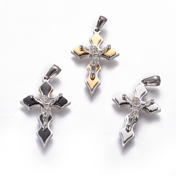 PandaHall Easter Theme 304 Stainless Steel Pendants, Crucifix Cross, Mixed Color, 36x22x5mm, Hole: 3x6mm 304 Stainless Steel Cross
PandaHall Easter Theme 304 Stainless Steel Pendants, Crucifix Cross, Mixed Color, 36x22x5mm, Hole: 3x6mm 304 Stainless Steel Cross
