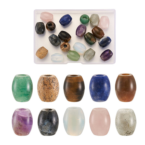 PandaHall Craftdady 20Pcs 10 Style Natural & Synthetic Mixed Gemstone European Beads, Large Hole Beads, Barrel, 15~17x12~13.5mm, Hole...
PandaHall Craftdady 20Pcs 10 Style Natural & Synthetic Mixed Gemstone European Beads, Large Hole Beads, Barrel, 15~17x12~13.5mm, Hole...