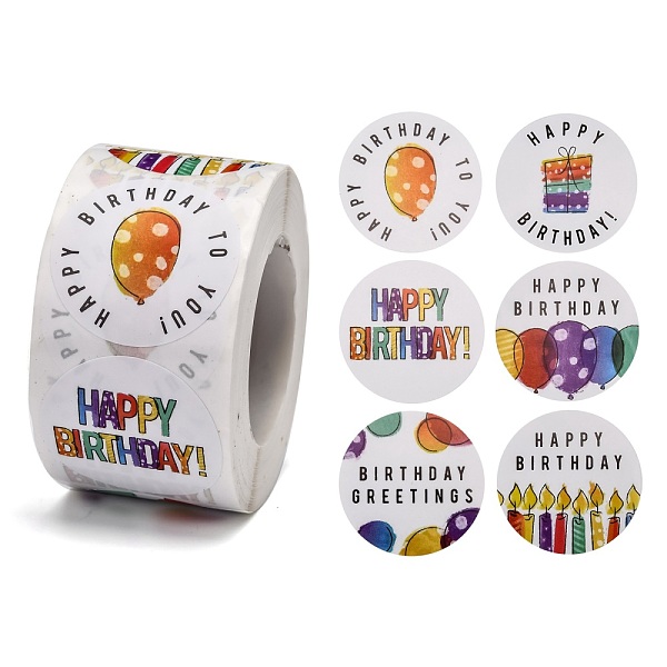 PandaHall Self-Adhesive Paper Stickers, for Birthday Party, Decorative Presents, Round with Word Happy Birthday, Colorful, 38mm, 500pcs/roll...
PandaHall Self-Adhesive Paper Stickers, for Birthday Party, Decorative Presents, Round with Word Happy Birthday, Colorful, 38mm, 500pcs/roll...