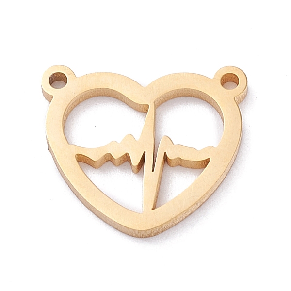 PandaHall Vacuum Plating 304 Stainless Steel Pendants, Heart with Heartbeat, Golden, 11x12.5x1mm, Hole: 1mm 304 Stainless Steel Heart
PandaHall Vacuum Plating 304 Stainless Steel Pendants, Heart with Heartbeat, Golden, 11x12.5x1mm, Hole: 1mm 304 Stainless Steel Heart