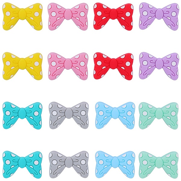 PandaHall 16Pcs 8 Colors Bowknot Silicone Focal Beads, DIY Nursing Necklaces and Bracelets Making, Chewing Pendants For Teethers, Mixed..., Multicolor
PandaHall 16Pcs 8 Colors Bowknot Silicone Focal Beads, DIY Nursing Necklaces and Bracelets Making, Chewing Pendants For Teethers, Mixed..., Multicolor