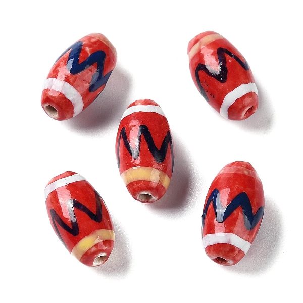 PandaHall Handmade Porcelain Beads, Famille Rose Porcelain, Oval, Red, 17x9.5mm, Hole: 1.6mm, about 22pcs/strand, 14.37 inch(36.5cm)...
PandaHall Handmade Porcelain Beads, Famille Rose Porcelain, Oval, Red, 17x9.5mm, Hole: 1.6mm, about 22pcs/strand, 14.37 inch(36.5cm)...