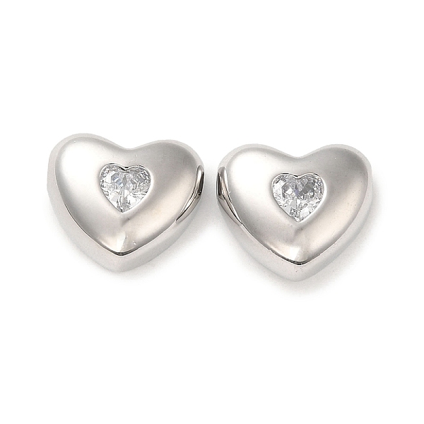 PandaHall Brass Bead, with Glass, Heart, Real Platinum Plated, 12.5x14x6mm, Hole: 3x1.7mm Brass+Glass Heart Clear
PandaHall Brass Bead, with Glass, Heart, Real Platinum Plated, 12.5x14x6mm, Hole: 3x1.7mm Brass+Glass Heart Clear