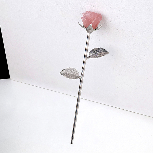 PandaHall Natural Rose Quartz Carved Rose Ornaments, Platinum Tone Brass Flower Branch for Women Girls Valentine's Day Gift, 230mm Rose...
PandaHall Natural Rose Quartz Carved Rose Ornaments, Platinum Tone Brass Flower Branch for Women Girls Valentine's Day Gift, 230mm Rose...