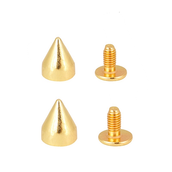 PandaHall Iron Rivets, for Clothes Bag Shoes Leather Craft, Cone, Golden, 7.5~9x7mm, Hole: 5mm Iron Cone
PandaHall Iron Rivets, for Clothes Bag Shoes Leather Craft, Cone, Golden, 7.5~9x7mm, Hole: 5mm Iron Cone