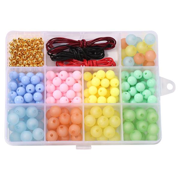 PandaHall 180Pcs 8 Colors Round Frosted & Opaque Acrylic Beads, with 4m Waxed Polyester Cords and 100Pcs ABS Plastic Beads, for DIY...
PandaHall 180Pcs 8 Colors Round Frosted & Opaque Acrylic Beads, with 4m Waxed Polyester Cords and 100Pcs ABS Plastic Beads, for DIY...
