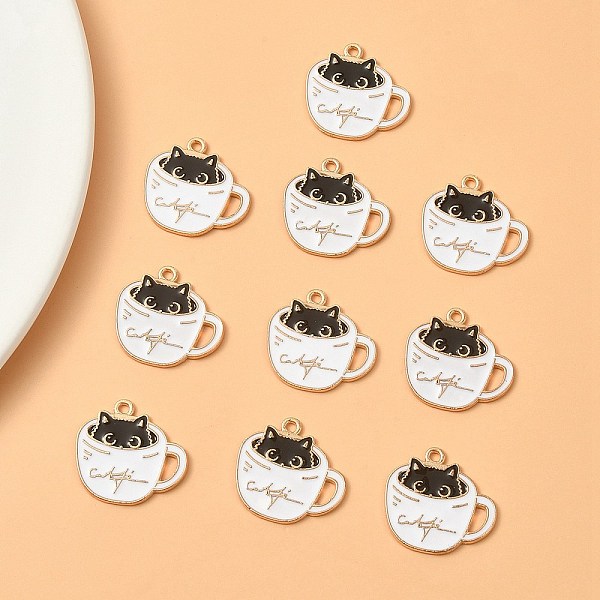 PandaHall Alloy Enamel Pendants, Light Gold, Cup with Cat Charm, White, 18.5x20x1mm, Hole: 1.5mm Alloy+Enamel Cat Shape White
PandaHall Alloy Enamel Pendants, Light Gold, Cup with Cat Charm, White, 18.5x20x1mm, Hole: 1.5mm Alloy+Enamel Cat Shape White