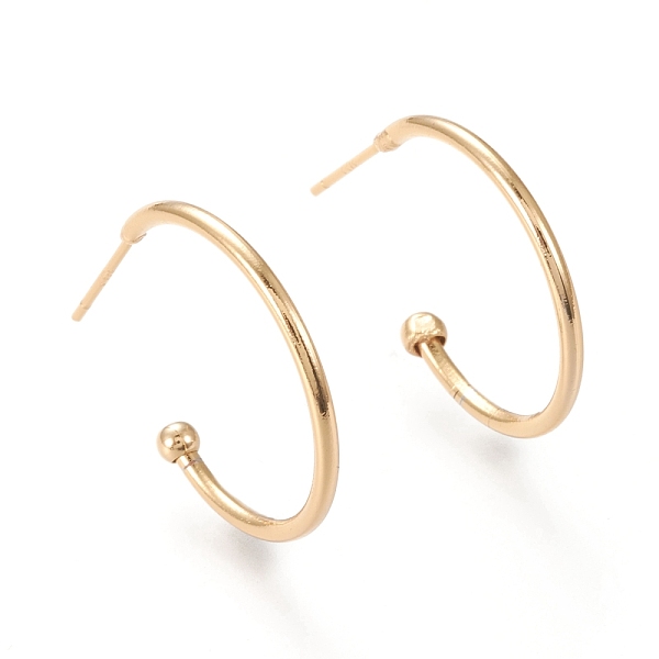 PandaHall Brass Half Hoop Earrings, Stud Earring, Long-Lasting Plated, Ring, Real 18K Gold Plated, 22x26x1.5mm, Pin: 0.7mm Brass Ring
PandaHall Brass Half Hoop Earrings, Stud Earring, Long-Lasting Plated, Ring, Real 18K Gold Plated, 22x26x1.5mm, Pin: 0.7mm Brass Ring