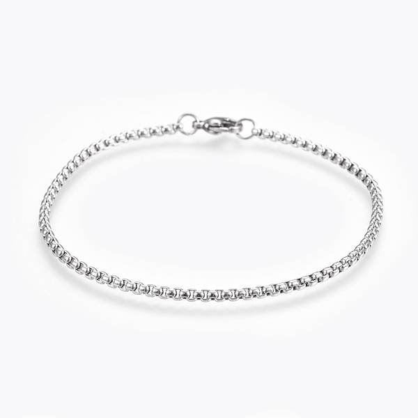 PandaHall 304 Stainless Steel Box Chain Bracelets, with Lobster Claw Clasps, Stainless Steel Color, 8-1/4 inch(21cm), 2.5mm 304 Stainless...
PandaHall 304 Stainless Steel Box Chain Bracelets, with Lobster Claw Clasps, Stainless Steel Color, 8-1/4 inch(21cm), 2.5mm 304 Stainless...