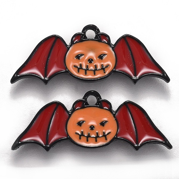 PandaHall Halloween Theme Alloy Enamel Pendants, Orange Pumpkin Bat with Devil Horns & Red Wings, Electrophoresis Black, 10x26.5x1.5mm, Hole...
PandaHall Halloween Theme Alloy Enamel Pendants, Orange Pumpkin Bat with Devil Horns & Red Wings, Electrophoresis Black, 10x26.5x1.5mm, Hole...