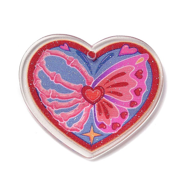PandaHall Valentine's Day Transparent Printed Acrylic Pendants, Heart Charm, Butterfly, 35.5x39.5x2.5mm, Hole: 2mm Acrylic Butterfly..., Multicolor
PandaHall Valentine's Day Transparent Printed Acrylic Pendants, Heart Charm, Butterfly, 35.5x39.5x2.5mm, Hole: 2mm Acrylic Butterfly..., Multicolor
