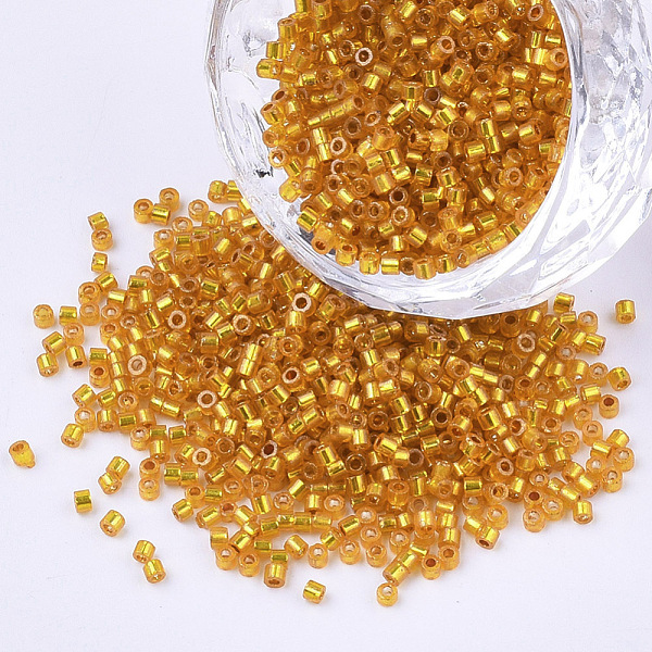 PandaHall Cylinder Seed Beads, Uniform Size, Silver Lined, Goldenrod, 1.5~2x1~2mm, Hole: 0.8mm, about 4000pcs/bag, about 50g/bag Glass Gold
PandaHall Cylinder Seed Beads, Uniform Size, Silver Lined, Goldenrod, 1.5~2x1~2mm, Hole: 0.8mm, about 4000pcs/bag, about 50g/bag Glass Gold