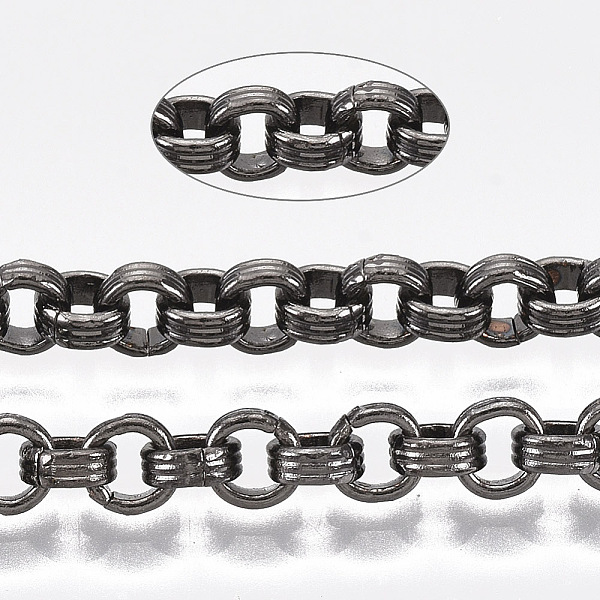 PandaHall Iron Groove Link Rolo Chains, Unwelded, with Spool, Gunmetal, 4.2x1.6mm, about 82.02 Feet(25m)/roll Iron
PandaHall Iron Groove Link Rolo Chains, Unwelded, with Spool, Gunmetal, 4.2x1.6mm, about 82.02 Feet(25m)/roll Iron