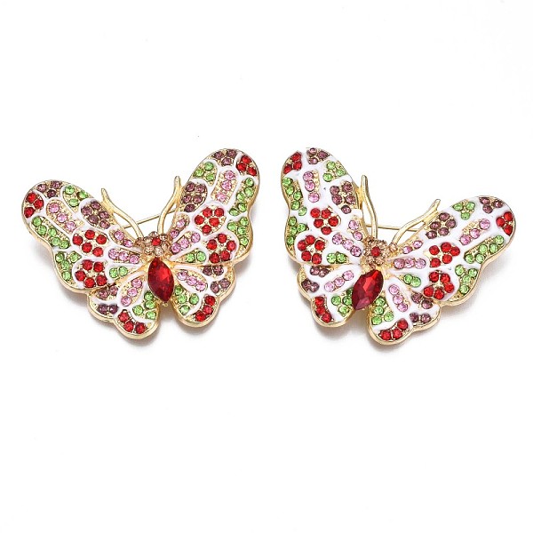 PandaHall Butterfly Enamel Pin with Rhinestone, Alloy Brooch for Backpack Clothes, Nickel Free & Lead Free, Light Golden, Colorful..., Red
PandaHall Butterfly Enamel Pin with Rhinestone, Alloy Brooch for Backpack Clothes, Nickel Free & Lead Free, Light Golden, Colorful..., Red
