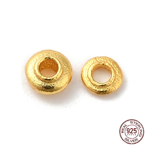 PandaHall 925 Sterling Silver Beads, Flat Round, Matte Gold Color, 3x1mm, Hole: 1.2mm Sterling Silver Flat Round
PandaHall 925 Sterling Silver Beads, Flat Round, Matte Gold Color, 3x1mm, Hole: 1.2mm Sterling Silver Flat Round