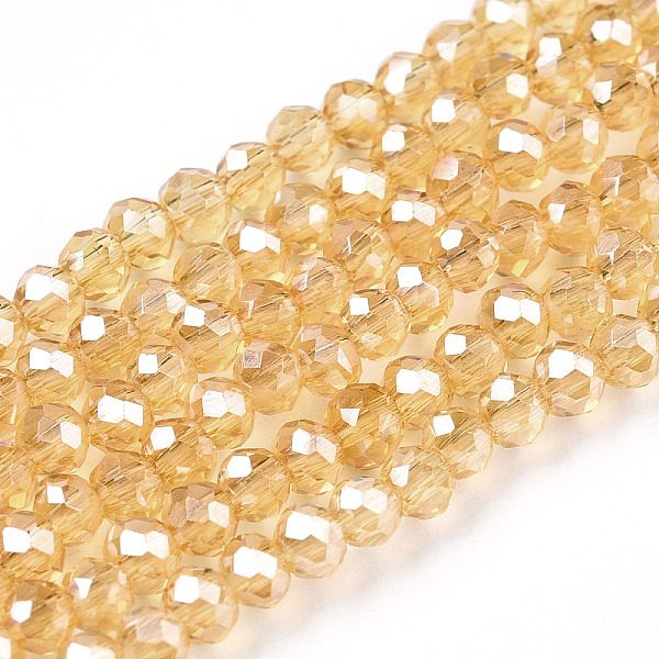 PandaHall Electroplate Glass Beads Strands, Pearl Luster Plated, Faceted, Rondelle, Moccasin, 3x2mm, Hole: 0.8mm, about 145~150pcs/strand..., Orange
PandaHall Electroplate Glass Beads Strands, Pearl Luster Plated, Faceted, Rondelle, Moccasin, 3x2mm, Hole: 0.8mm, about 145~150pcs/strand..., Orange