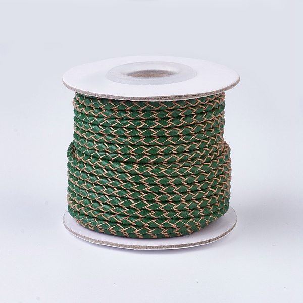 PandaHall Braided Leather Cords, Round, Dark Green, 3mm, about 10yards/roll Leather Round Green
PandaHall Braided Leather Cords, Round, Dark Green, 3mm, about 10yards/roll Leather Round Green