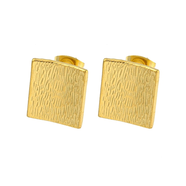 PandaHall 304 Stainless Steel Stud Earring Findings, with Horizontal Loops, Square, Golden, 14x13mm, Hole: 2.5mm, Pin: 11x0.6mm 304...
PandaHall 304 Stainless Steel Stud Earring Findings, with Horizontal Loops, Square, Golden, 14x13mm, Hole: 2.5mm, Pin: 11x0.6mm 304...
