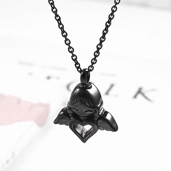 PandaHall Angel with Heart Urn Ashes Pendant Necklace, 316L Stainless Steel Memorial Jewelry for Men Women, Electrophoresis Black, 19.69...
PandaHall Angel with Heart Urn Ashes Pendant Necklace, 316L Stainless Steel Memorial Jewelry for Men Women, Electrophoresis Black, 19.69...