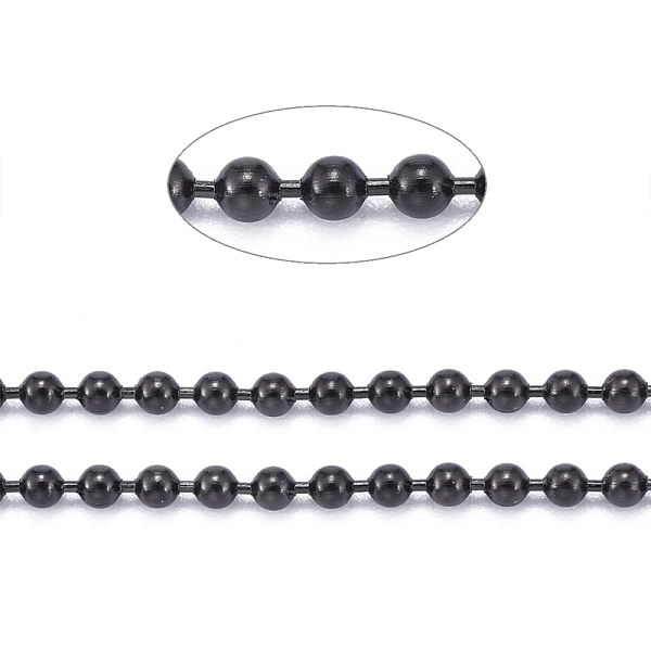 PandaHall 304 Stainless Steel Ball Chains, with Spool, Electrophoresis Black, 2mm, about 32.8 Feet(10m)/roll 304 Stainless Steel
PandaHall 304 Stainless Steel Ball Chains, with Spool, Electrophoresis Black, 2mm, about 32.8 Feet(10m)/roll 304 Stainless Steel