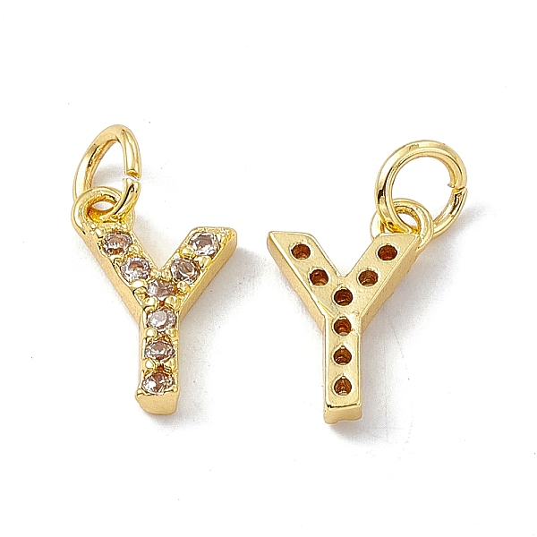 PandaHall Real 18K Gold Plated Brass Micro Pave Clear Cubic Zirconia Charms, with Jump Ring, Letter.Y, 12x8x2.5mm, Hole: 3.4mm Brass+Cubic...
PandaHall Real 18K Gold Plated Brass Micro Pave Clear Cubic Zirconia Charms, with Jump Ring, Letter.Y, 12x8x2.5mm, Hole: 3.4mm Brass+Cubic...
