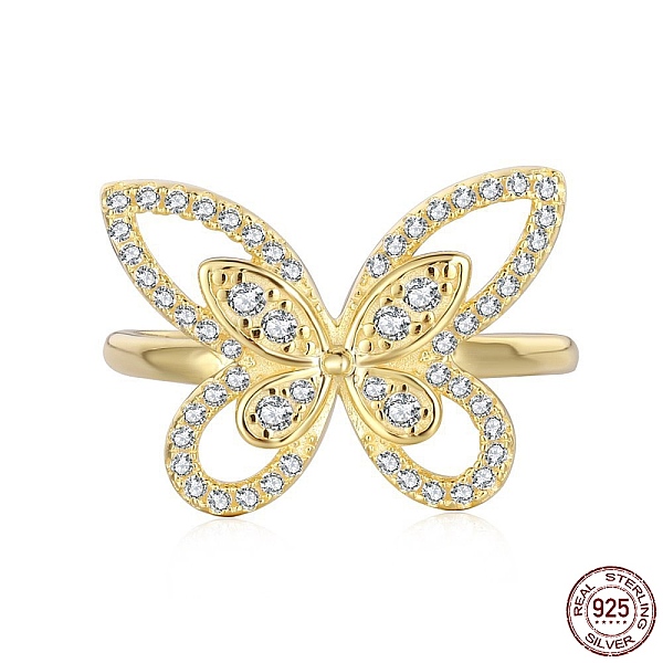 PandaHall 925 Sterling Silver Butterfly Finger Rings with Cubic Zirconia, with S925 Stamp, Golden, 1.6mm, US Size 7(17.3mm) Sterling Silver...
PandaHall 925 Sterling Silver Butterfly Finger Rings with Cubic Zirconia, with S925 Stamp, Golden, 1.6mm, US Size 7(17.3mm) Sterling Silver...