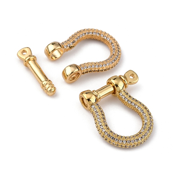 PandaHall Brass Micro Pave Clear Cubic Zirconia D-Ring Anchor Shackle Clasps, for Bracelets Making, Nickel Free, Real 16K Gold Plated...
PandaHall Brass Micro Pave Clear Cubic Zirconia D-Ring Anchor Shackle Clasps, for Bracelets Making, Nickel Free, Real 16K Gold Plated...
