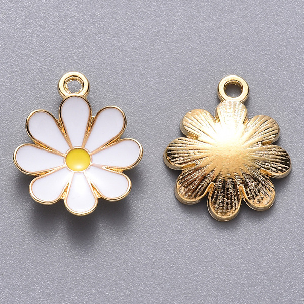 PandaHall Alloy Enamel Pendants, Flower, Light Gold, White, 19x16x3.5mm, Hole: 1.8mm Alloy+Enamel Flower White
PandaHall Alloy Enamel Pendants, Flower, Light Gold, White, 19x16x3.5mm, Hole: 1.8mm Alloy+Enamel Flower White