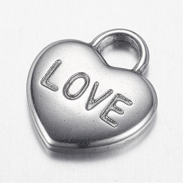 PandaHall 304 Stainless Steel Pendants, Heart, with Word Love, Valentine's Day, Stainless Steel Color, 17x15x2.5mm, Hole: 4x4.5mm 304...
PandaHall 304 Stainless Steel Pendants, Heart, with Word Love, Valentine's Day, Stainless Steel Color, 17x15x2.5mm, Hole: 4x4.5mm 304...