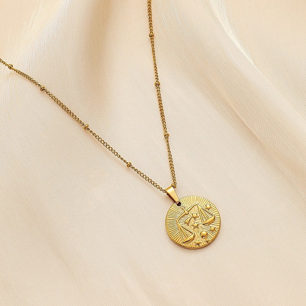 PandaHall Constellation Coin Stainless Steel Pendant Necklace for Women, Golden, Libra, 17.72 inch(45cm) Stainless Steel Libra
PandaHall Constellation Coin Stainless Steel Pendant Necklace for Women, Golden, Libra, 17.72 inch(45cm) Stainless Steel Libra
