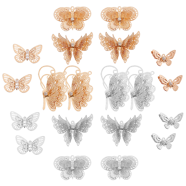 PandaHall SUNNYCLUE 1 Box 20Pcs 5 Styles 3D Butterfly Rhinestone Filigree Butterfly Charms with Rhinestones Hollow Butterfly Pendants Charms...
PandaHall SUNNYCLUE 1 Box 20Pcs 5 Styles 3D Butterfly Rhinestone Filigree Butterfly Charms with Rhinestones Hollow Butterfly Pendants Charms...