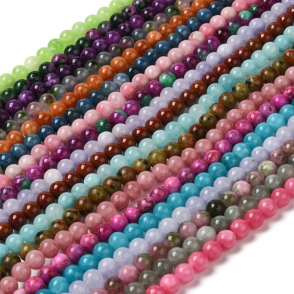 PandaHall Natural Dyed White Jade Beads Strands, Round, Mixed Color, 8.5mm, Hole: 0.8mm, about 45~46pcs/strand, 14.69''~15.04''(37.3~38.2cm)..., Multicolor
PandaHall Natural Dyed White Jade Beads Strands, Round, Mixed Color, 8.5mm, Hole: 0.8mm, about 45~46pcs/strand, 14.69''~15.04''(37.3~38.2cm)..., Multicolor