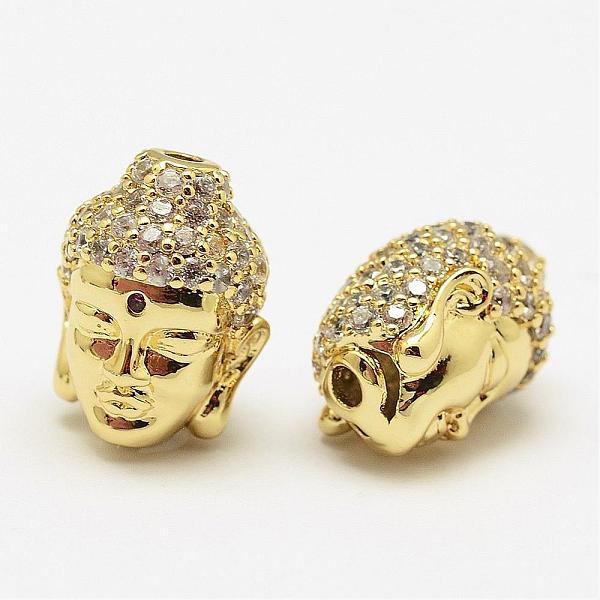 PandaHall Brass Micro Pave Grade AAA Cubic Zirconia Beads, Buddha Head, Cadmium Free & Nickel Free & Lead Free, Real 18K Gold Plated...
PandaHall Brass Micro Pave Grade AAA Cubic Zirconia Beads, Buddha Head, Cadmium Free & Nickel Free & Lead Free, Real 18K Gold Plated...