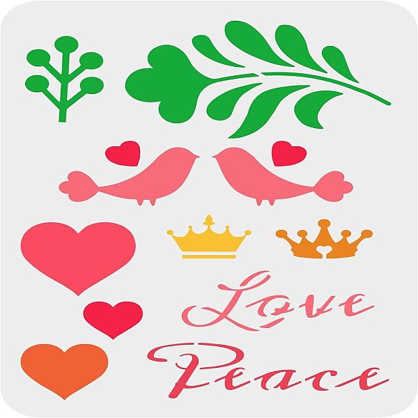 PandaHall FINGERINSPIRE Love Bird Stencil 29.7x21cm Large Birds Crowns Craft Stencil Plastic PET Leaves Heart Love Drawing Stencils with...
PandaHall FINGERINSPIRE Love Bird Stencil 29.7x21cm Large Birds Crowns Craft Stencil Plastic PET Leaves Heart Love Drawing Stencils with...