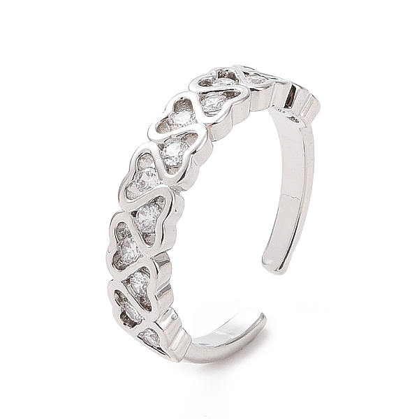 PandaHall Clear Cubic Zirconia Heart Wrap Open Cuff Ring, Brass Jewelry for Women, Platinum, Inner Diameter: 17.6mm Brass+Cubic Zirconia...
PandaHall Clear Cubic Zirconia Heart Wrap Open Cuff Ring, Brass Jewelry for Women, Platinum, Inner Diameter: 17.6mm Brass+Cubic Zirconia...