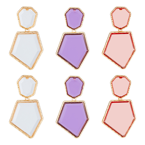 PandaHall FIBLOOM 3 Pairs 3 Colors Rhinestone Polygon Dangle Stud Earrings, Light Gold Alloy Long Drop Earrings with Steel Iron Pins, Mixed..., Multicolor
PandaHall FIBLOOM 3 Pairs 3 Colors Rhinestone Polygon Dangle Stud Earrings, Light Gold Alloy Long Drop Earrings with Steel Iron Pins, Mixed..., Multicolor