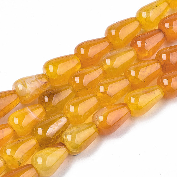 PandaHall Natural Crackle Agate Beads Strands, Dyed & Heated, Teardrop, Gold, 14x10mm, Hole: 1mm, about 28pcs/strand, 15.35 inch(39cm)...
PandaHall Natural Crackle Agate Beads Strands, Dyed & Heated, Teardrop, Gold, 14x10mm, Hole: 1mm, about 28pcs/strand, 15.35 inch(39cm)...