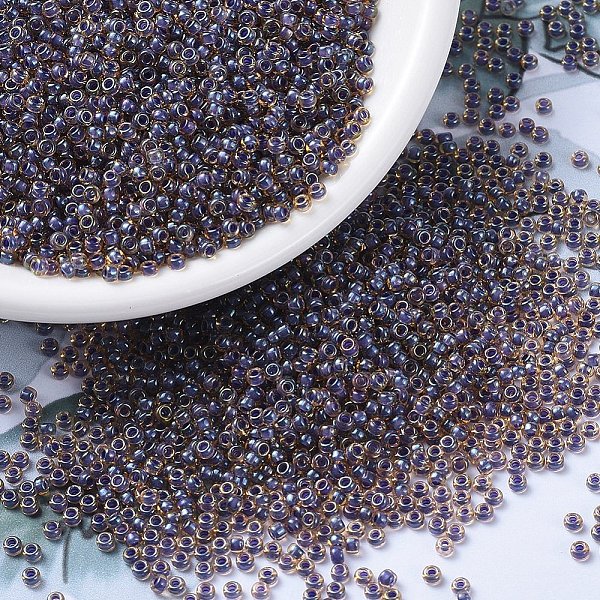 PandaHall MIYUKI Round Rocailles Beads, Japanese Seed Beads, 11/0, (RR348) Purple Lined Light Topaz Luster, 11/0, 2x1.3mm, Hole: 0.8mm..., Brown
PandaHall MIYUKI Round Rocailles Beads, Japanese Seed Beads, 11/0, (RR348) Purple Lined Light Topaz Luster, 11/0, 2x1.3mm, Hole: 0.8mm..., Brown