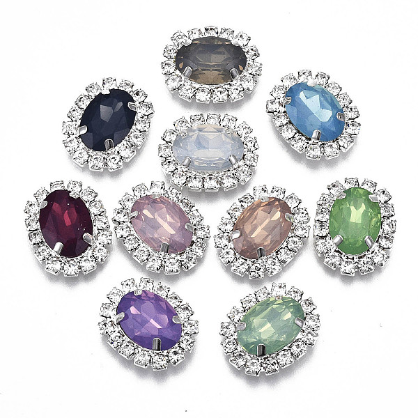 PandaHall Resin Rhinestone Cabochons with Crystal Rhinestone and Brass Findings, Oval, Mixed Color, Silver Color Plated, 19.5x16x6mm..., Multicolor
PandaHall Resin Rhinestone Cabochons with Crystal Rhinestone and Brass Findings, Oval, Mixed Color, Silver Color Plated, 19.5x16x6mm..., Multicolor