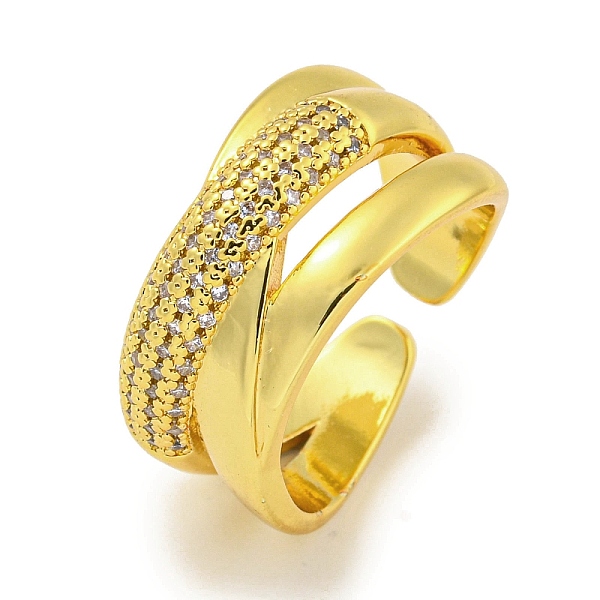 PandaHall Rack Plating Brass Micro Pave Cubic Zirconia Open Cuff Rings, Criss Cross Rings for Women, Long-Lasting Plated, Cadmium Free &..., Clear
PandaHall Rack Plating Brass Micro Pave Cubic Zirconia Open Cuff Rings, Criss Cross Rings for Women, Long-Lasting Plated, Cadmium Free &..., Clear